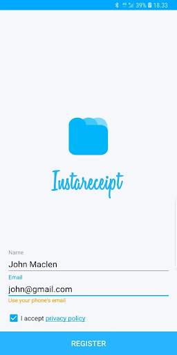 Instareceipt App (Free) screenshot 1