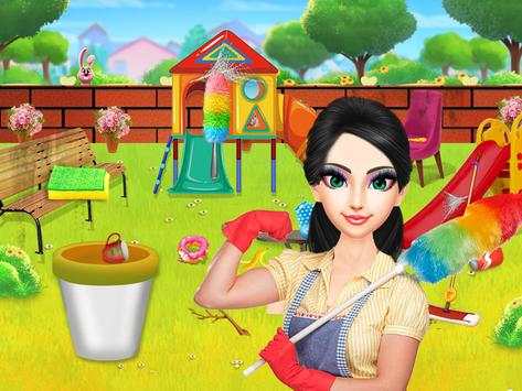 Sweet Girl House Cleanup: Home Cleaning Game screenshot 1
