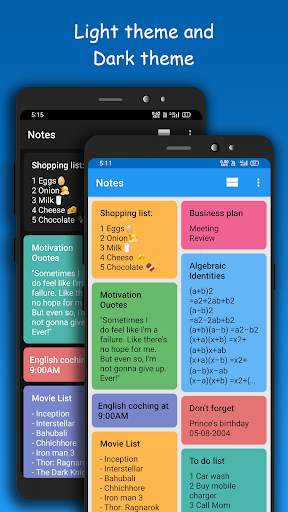 Notes app - Color Note, Dark Theme, Notepad, List 7 تصوير الشاشة