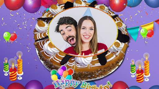 Name Picture On Birthday Cake, Video Birthday Fram screenshot 2
