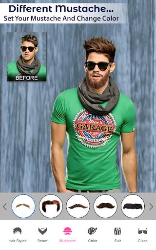 Man Photo Editor - Hair Style Mustache, Suit screenshot 3