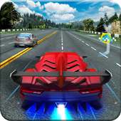 Driving in speed car logo
