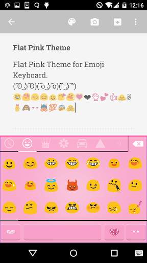 Classic Pink Emoji Keyboard screenshot 2