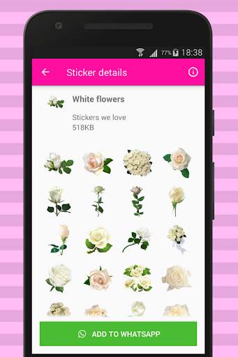 Flowers Stickers for WhatsApp-WAstickerApps screenshot 7