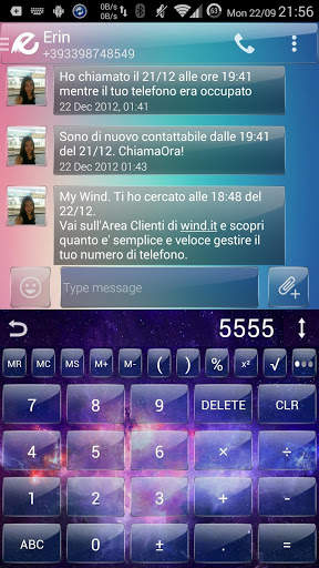 Theme for A.I.type Galaxy א screenshot 4
