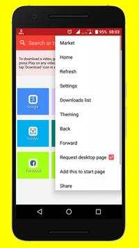 Video Downloader & Browser (Tab of Search engines) screenshot 3