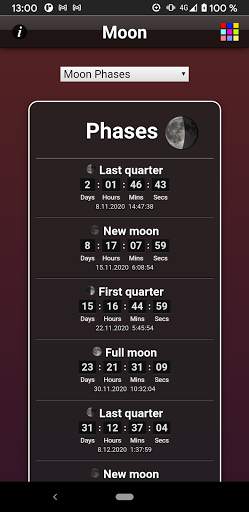 Moon Phases screenshot 1