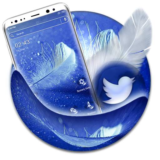 Feather Blue Launcher Theme 1.0.3