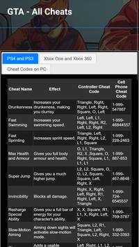 GTA All Cheats screenshot 1
