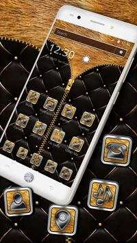 Golden Black Zipper Theme screenshot 3