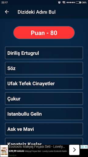 Dizideki Adı Ne скриншот 2
