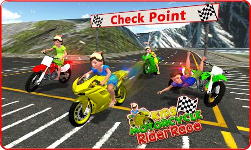 Kids MotorBike Rider Race 3D screenshot 4
