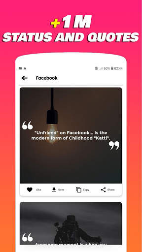 Quotes and Status Offline (Quotes Daily) स्क्रीनशॉट 2