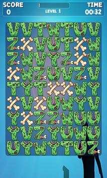 ZOMBIE ALPHABET MATCH 3 GAMES screenshot 2