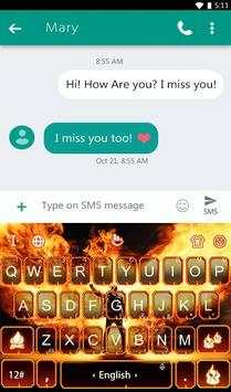 Live 3D Fire Flame Keyboard Theme screenshot 2
