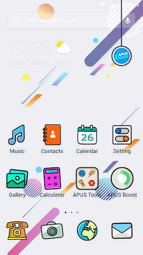 Color Geometry APUS Launcher theme screenshot 1