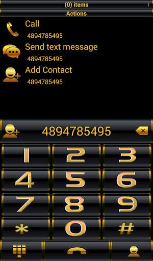Theme Golden Black RocketDial screenshot 1