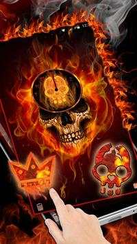 Fire Flaming Skull Theme screenshot 1