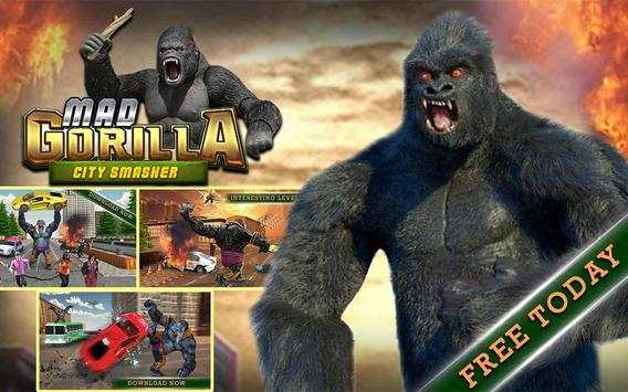 City Smasher Angry Gorilla Simulator: Rampage Game screenshot 13