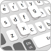 Einfache Schwarz-Weiß-Tastatur icon