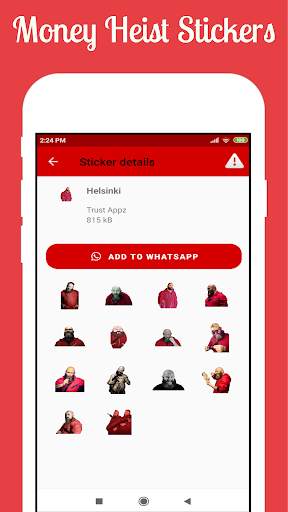 Money Heist Stickers for WhatsApp (WAStickerApps) screenshot 7