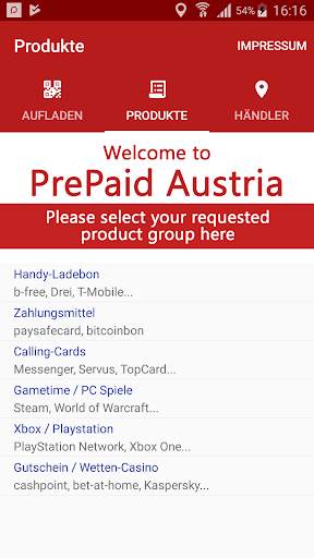 Prepaid Austria screenshot 2