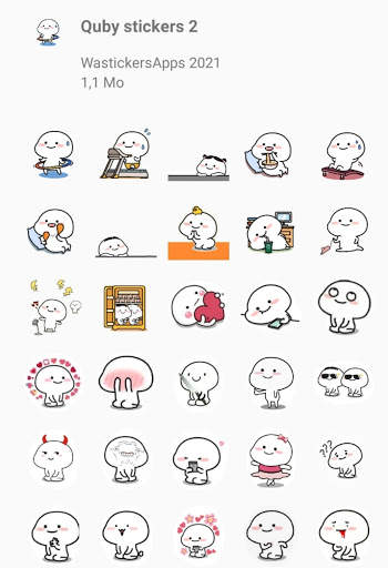 Stiker Quby untuk WhatsApp 2021 screenshot 7