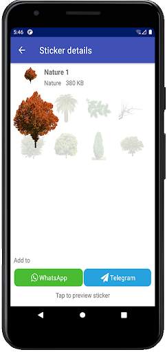Nature stickers for WhatsApp and Telegram screenshot 3