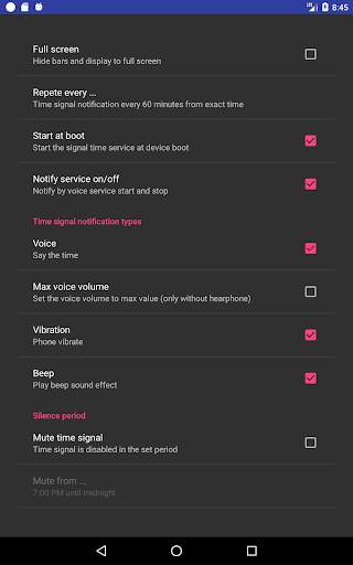 Speaking Clock screenshot 9