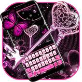 Black Pink Shine Keyboard 10001002