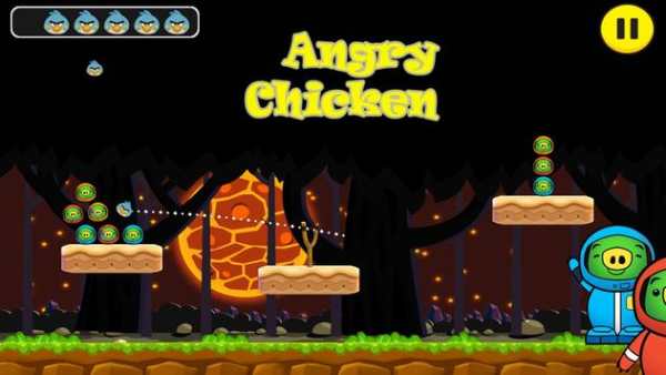 Angry Chicken Slingshot Throw Down  hungry birds screenshot 5