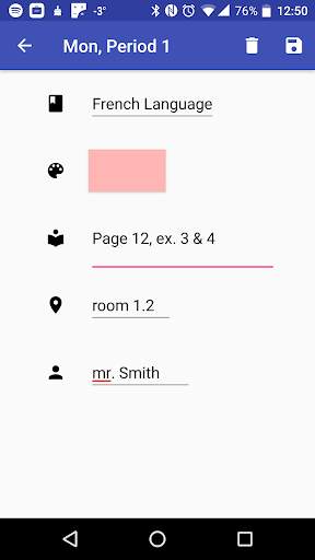 School Timetable Light screenshot 2