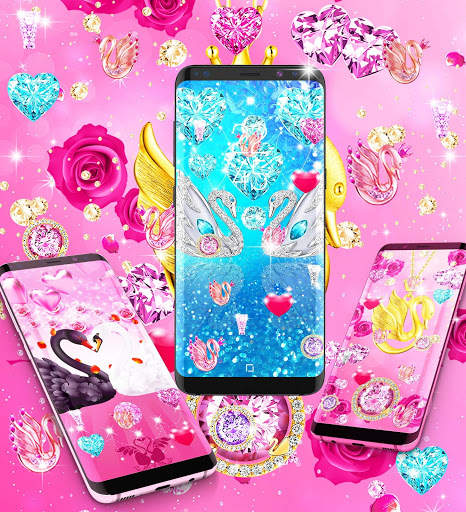 Diamond swan live wallpaper screenshot 3