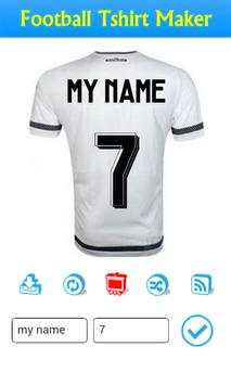 Football Tshirt Maker 3 تصوير الشاشة