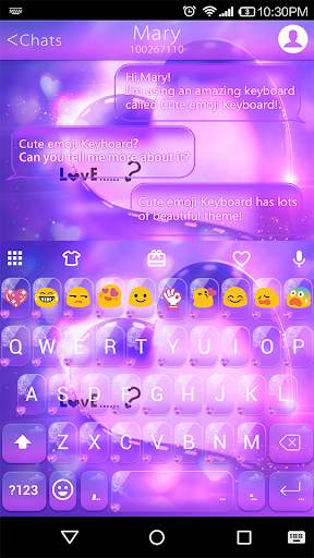 Love Is Emoji Keyboard Theme screenshot 6