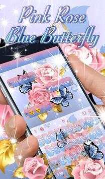 Pink Rose Blue Butterfly screenshot 1