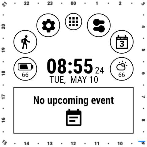 Calendar Watch Face स्क्रीनशॉट 8
