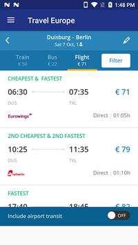 Travel Europe - Bus, Trains and Flights Tickets screenshot 5
