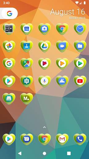 Crystal Heart-Citric : Icon Mask for Nova Launcher screenshot 6