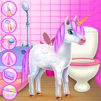 Cute Unicorn Caring & Dressup logo