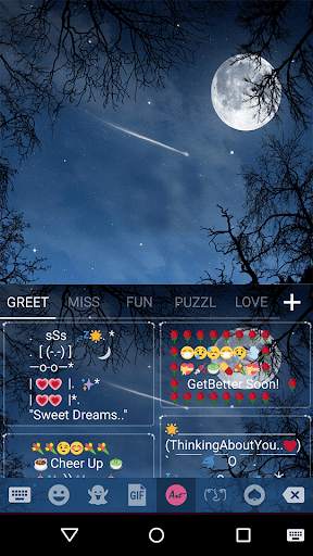 Moonlight Emoji Keyboard Theme स्क्रीनशॉट 4