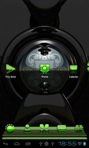 Next Launcher Theme glas lime screenshot 4