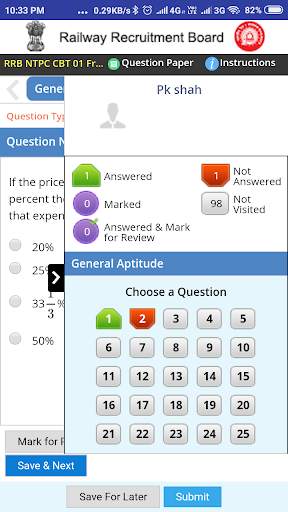 RRB NTPC ONLINE TEST screenshot 4