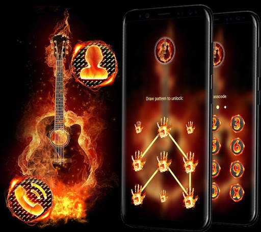 Fire Guitar Launcher Theme screenshot 5