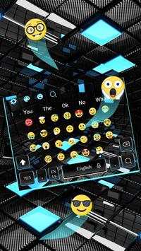 Blue 3D Keyboard Theme screenshot 2