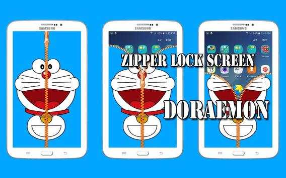 Zipper Lock Screen Doraemon screenshot 4