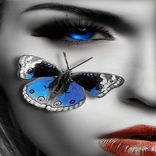 Blue Eyes Butterfly LWP icon