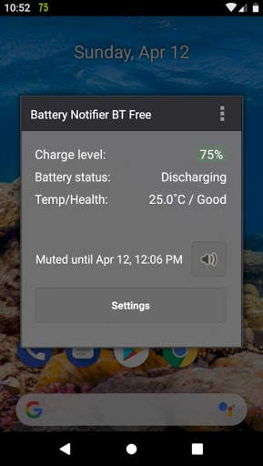 Battery Notifier (Big Text) скриншот 3