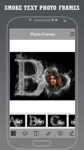 Smoke Text Photo Frame Editor screenshot 1
