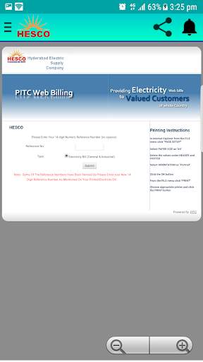 HESCO Bill Checker screenshot 2